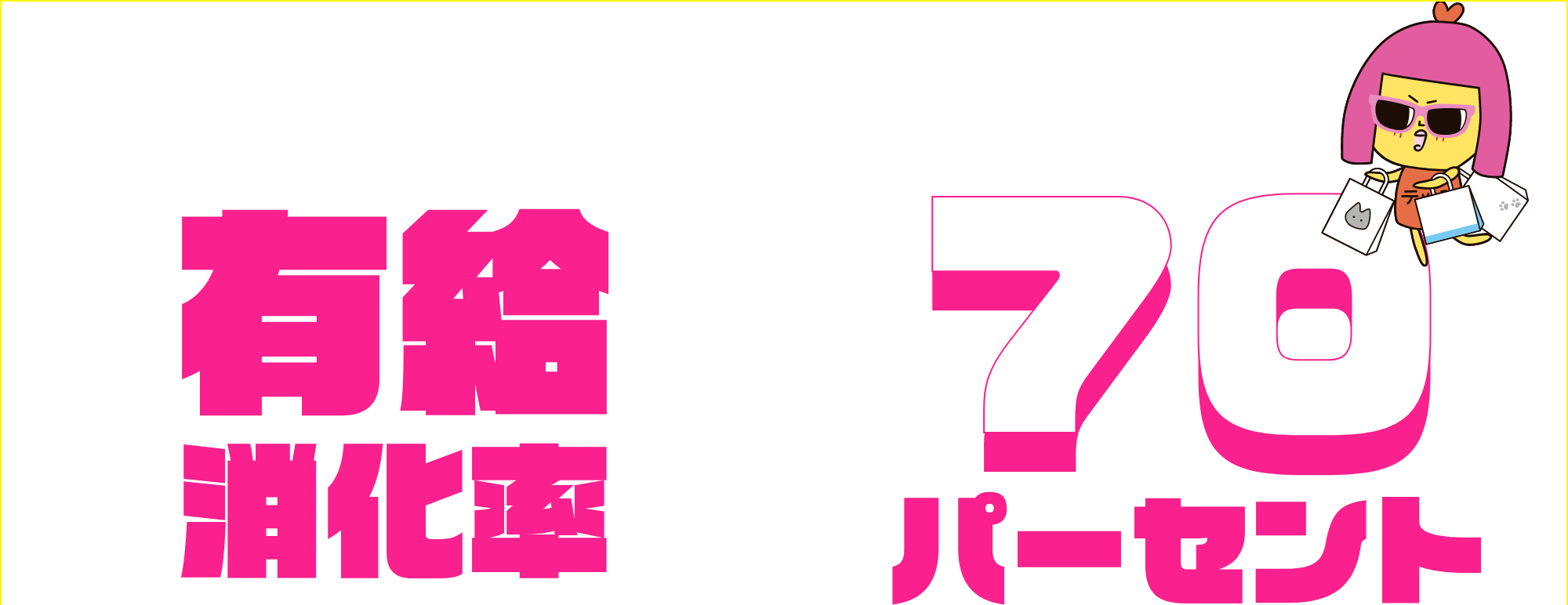 有給消化率 70パーセント
